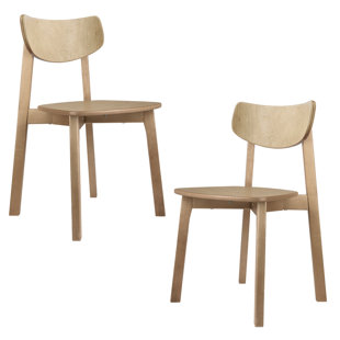 DAIVA CASA Vega Solid Wood Side Chair (Set of 2)