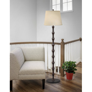 MEDALLION LIGHTING 61'' Black/Expresso Traditional Floor Lamp