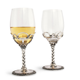 Arthur Court Designs 2 - Piece 14oz. Glass White Wine Glass Glassware Set (Set of 4)