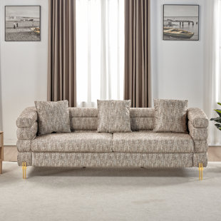 WILLA ARLO™ INTERIORS Eatonton Bouclé Sofa Couch 3 Seater Sofa for Living Room Oversized Sofa