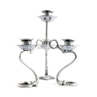 ARTHUR COURT DESIGNS 8'' H Aluminum Tabletop Candelabra