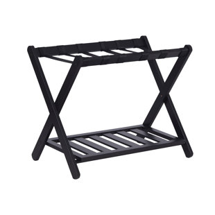 BOLONIE Wood Folding Luggage Rack