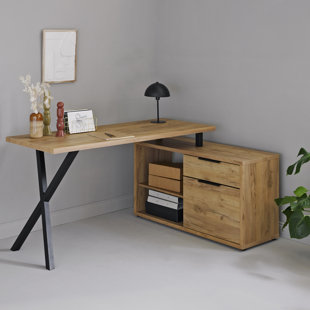 MILLWOOD PINES Bassheva L-Shaped Writing Desk