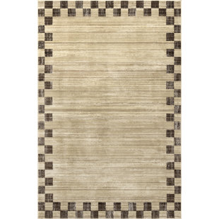 Arvin Olano x Rugs USA Pompeii Checked Border Area Rug