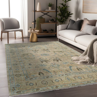 EORC Luxurious Handcrafted Brown Classic Oriental Oushak Area Rug - Timeless Floral Design, Premium Wool, Elegant Home Decor