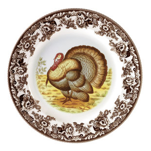 Spode Woodland Turkey Dinner Plate 10.5" Turkey