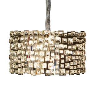 MICHAEL AMINI Facets 12 - Light Dimmable Drum Chandelier