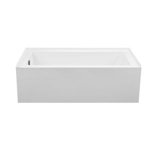 MTI BATHS Cameron DoloMatte 60" x 31" Alcove Soaking Solid Surface Bathtub