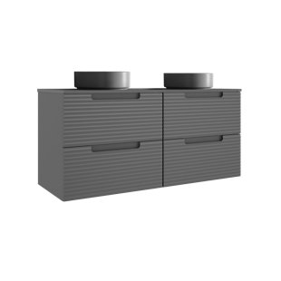 LUCENA BATH Moncler 48'' Free Standing Double Bathroom Vanity with Resin Top