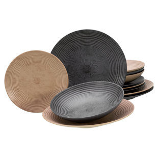 CREATABLE Catania 12 Piece Stoneware Dinnerware Set - Service for 4