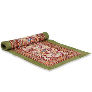 BIRCH LANE™ Woodbridge Red/Green/Orange Table Runner