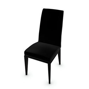 CALLIGARIS Bess Padded Upholstered Chair with High Back and Wooden Base (Set of 2)