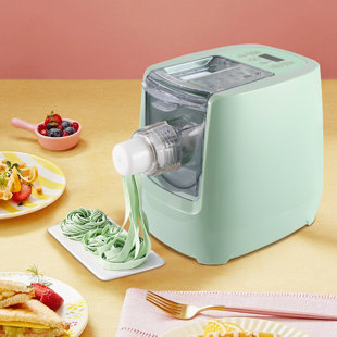 YINXIER Green Electric Pasta Noodle Maker Automatic Pasta Machine With 12 Noodle Shapes