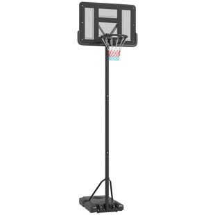 SOOZIER Adjustable Height 43'' W Steel Portable Full-Size Basketball Hoop