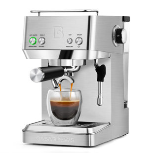 CASABREWS 20-Bar Espresso Machine Americano Coffee Maker W/51oz Water Tank, Silver