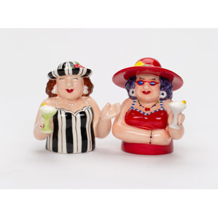 COSMOS GIFTS Ceramic Salt and Pepper Shaker Set