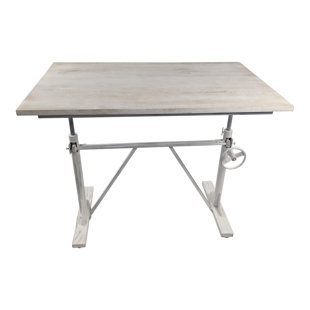 WILLISTON FORGE Ferndown Adjustable Solid Wood Top Metal Base Standing Desk