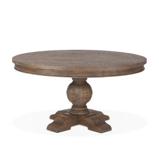 CHARLTON HOME® Musson Round Solid Wood Dining Table