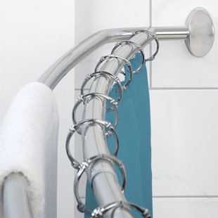 MOOJ Curved Drill / Screw Shower Curtain Rod