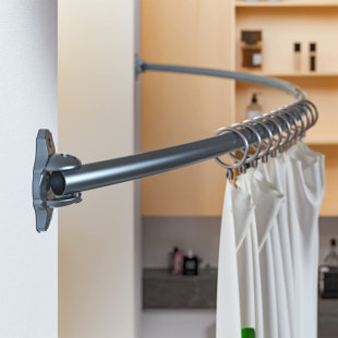 MOOJ Curved Drill / Screw Shower Curtain Rod