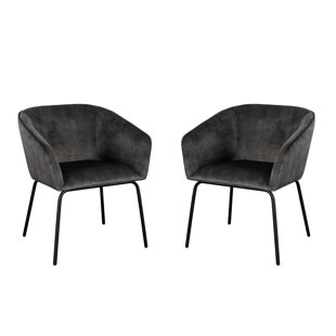DIAMOND SOFA Avery Upholstered Back Arm chair (Set of 2)