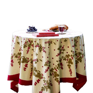 COULEUR NATURE Gooseberry Tablecloth 90" x 90" - Square