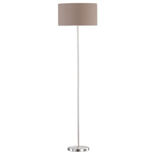 FISCHER & HONSEL GMBH Eco 151cm Mattes Nickel Traditional Floor Lamp with Outlet