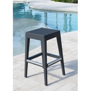 PANAMA JACK OUTDOOR Onyx Wicker Outdoor Stool