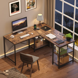 BLUE ELEPHANT Fortson L-Shape Computer Desk