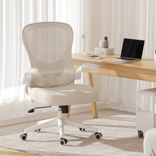 INBOX ZERO Polyurethane Task Office Chair with Flip-up Arms and Desk Chairs for Home and Office