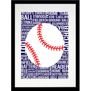 BUY ART FOR LESS " Sports - Baseball Typography " by Tenisha