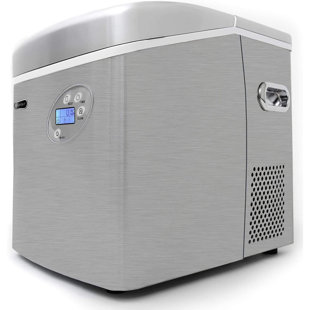 Whynter 49 lb Stainless Steel Countertop Ice Maker with Water Connection