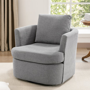 LATITUDE RUN® Upholstered Swivel Barrel Chair