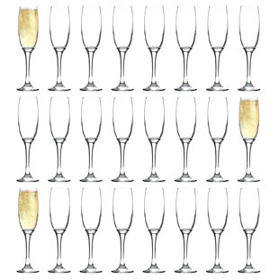Argon Tableware - Klassische Champagnerflöten - 220ml - Klar (Set besteht aus 4)