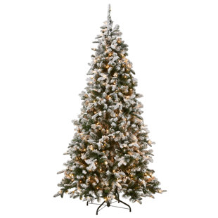 THE HOLIDAY AISLE® Snowy Everest Fir Medium Tree with Clear Lights