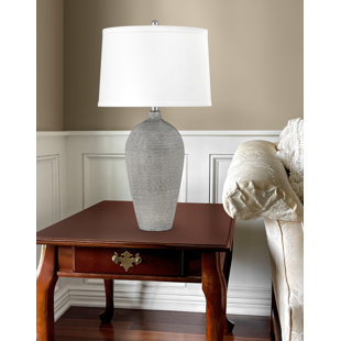 MEDALLION LIGHTING Monza 28 in. Ceramic Table Lamp (Set of 2)