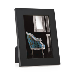 PHILIP WHITNEY Black Embossed Picture Frame with Mat