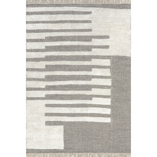 Emily Henderson x Rugs USA Hyperion Tasseled Cotton and Wool Area Rug