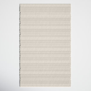 JOSS & MAIN Zekia Handmade Flatweave Wool Ivory Rug