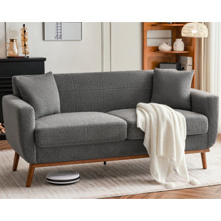 GEORGE OLIVER Comfy Sofa Couch with Wood Base and Legs