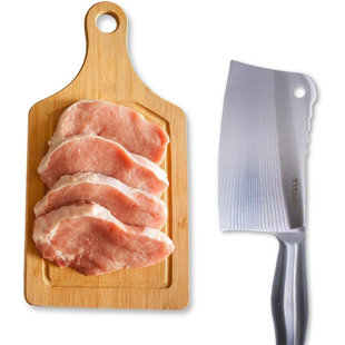 Ttak Houseware Butcher Knife | Single Forged 12-Inch Cleaver Knife for Precision Cutting Chopping | Ergonomic Stainless Steel Comfortable Handle Grip | Meat Cleaver Home Kitchen Restaurant Knife