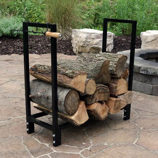 SUNNYDAZE DECOR 30" Indoor or Outdoor Steel Firewood Log Holder