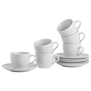 ARGON TABLEWARE Teetasse- und Untertasse-Set (Set besteht aus 48)