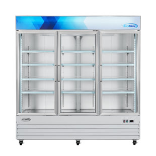 KOOLMORE 80 in. 3-Door Commercial Display Merchandiser Freezer 52 cu. ft. in White (MDF-3GD-52C-WH)