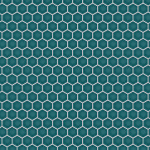 MEROLA TILE Tribeca 1" Hex Glossy 10-1/4 " x 11-7/8 " Porcelain Mosaic Floor and Wall Tile