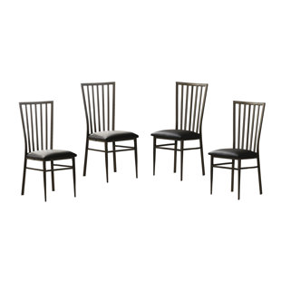INROOM DESIGNS Heavy Duty Metal Chairs - Upholstered Dining Room Chair, Set of 4 (Set of 4)