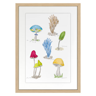 GRAND IMAGE HOME Mushrooms 1 by Dana Gibson - Single Picture Frame Painting