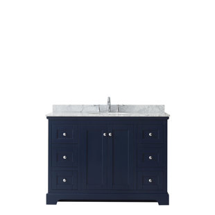 WYNDHAM COLLECTION Avery 48'' Single Bathroom Vanity with Stone Top