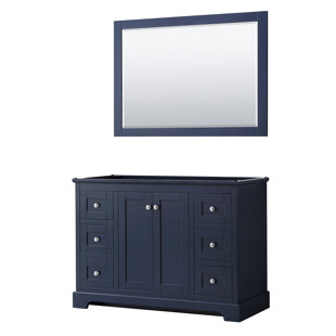 WYNDHAM COLLECTION Avery 47.25'' Single Bathroom Vanity Base Only in Dark Blue