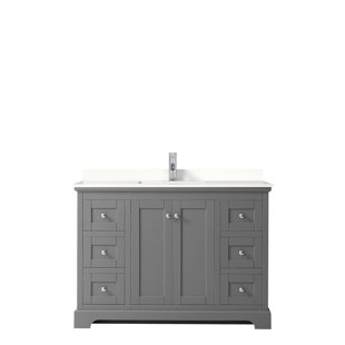 WYNDHAM COLLECTION Avery 48'' Single Bathroom Vanity with Top